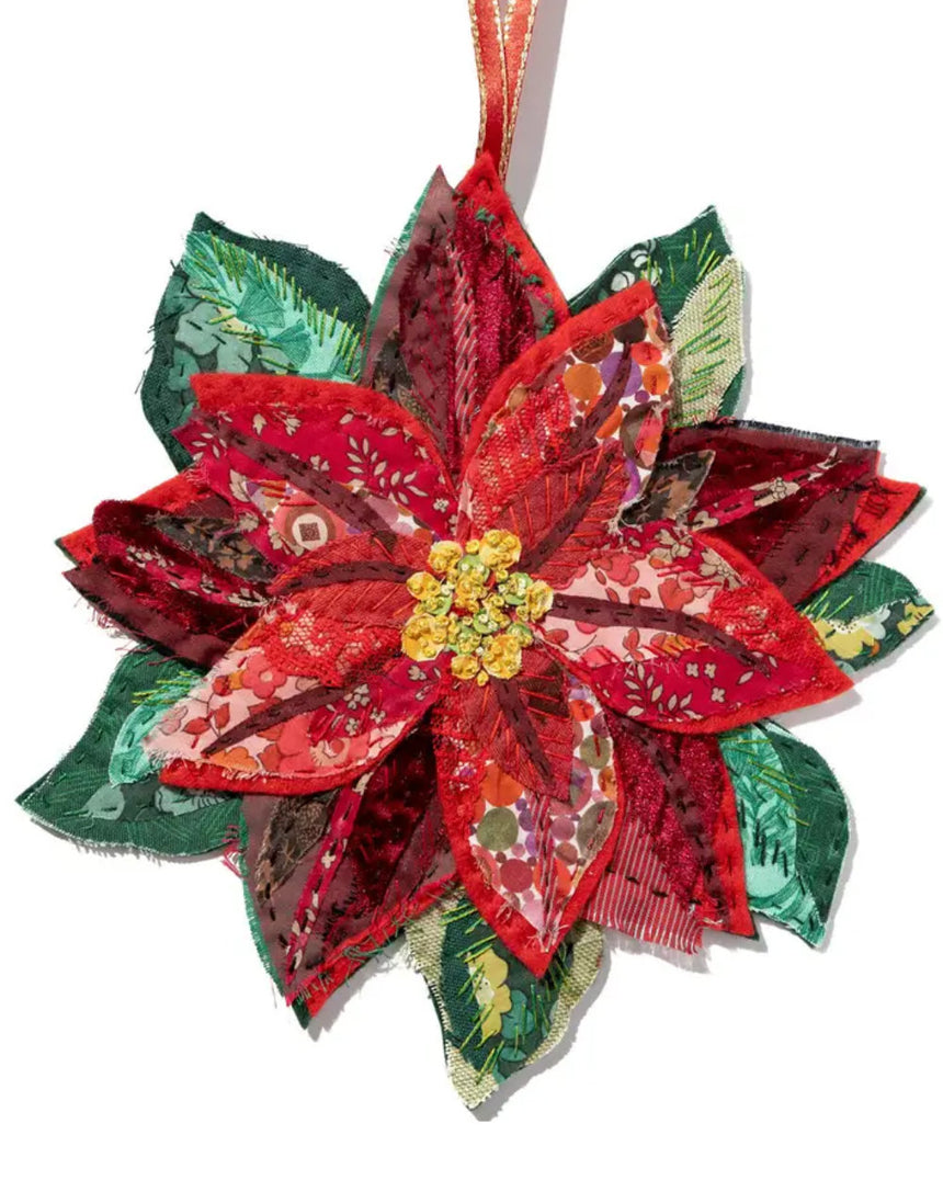 Poinsettia Slow Stitching Kit, Wattle & Loop