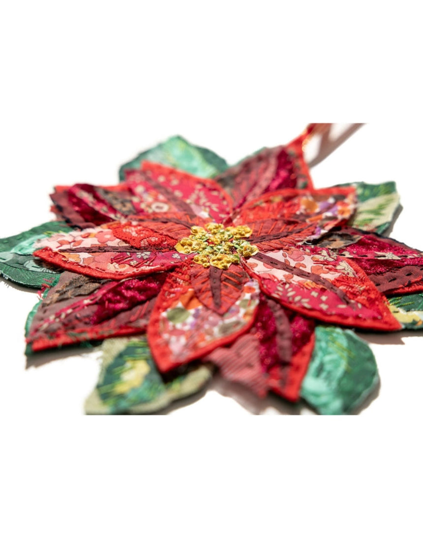 Poinsettia Slow Stitching Kit, Wattle & Loop