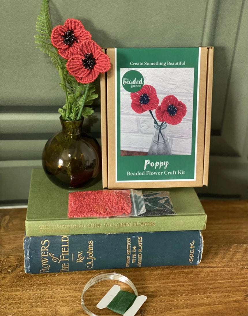 Poppy Beaded Craft Kit, The Beaded Garden