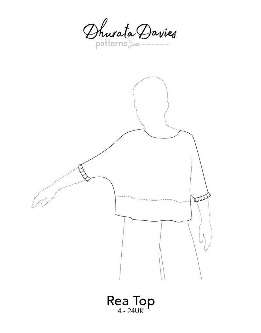 Rea Top Sewing Pattern, Dhurata Davies