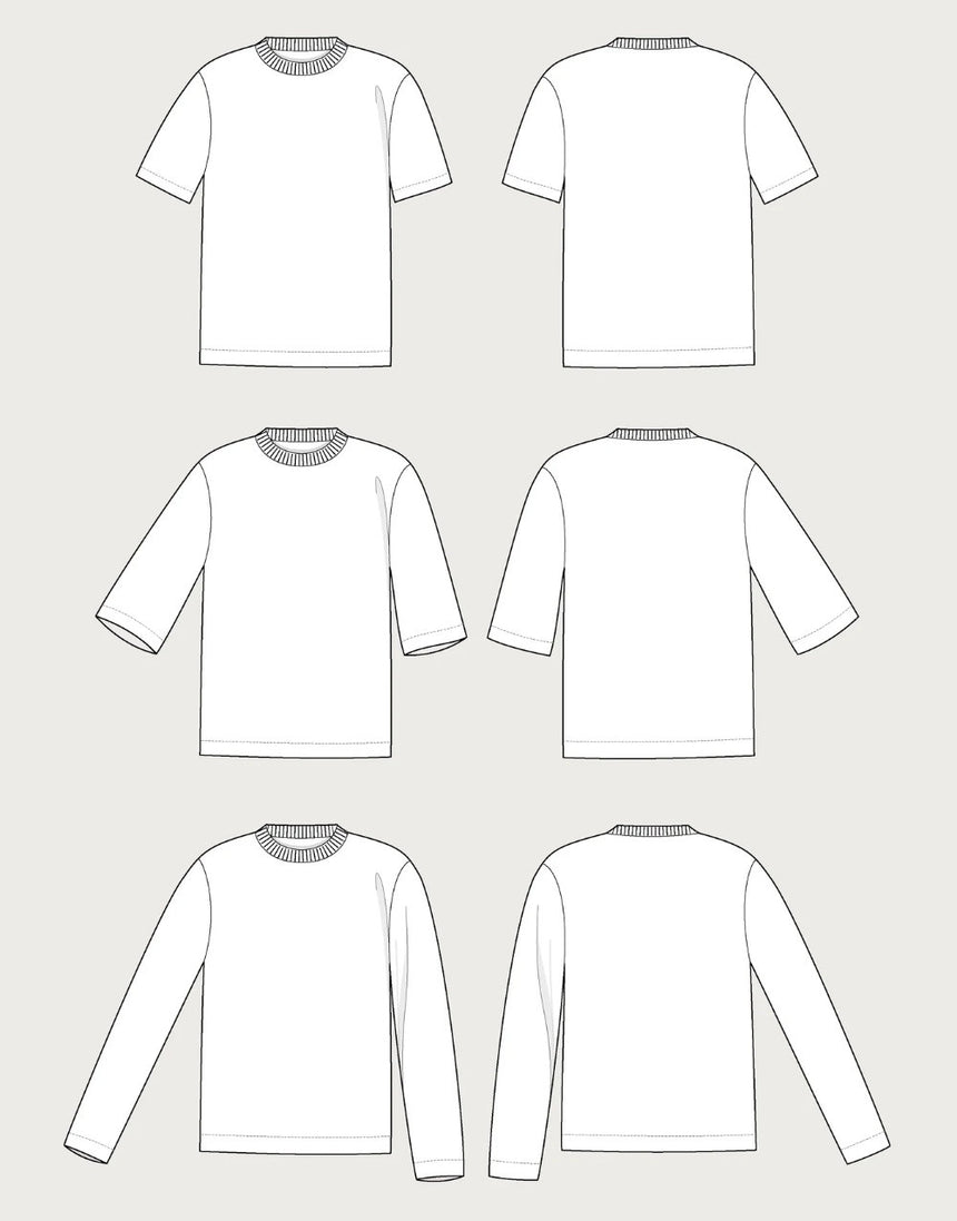 Regular Fit T-shirt and Dress Paper Sewing Pattern, The Assembly Line