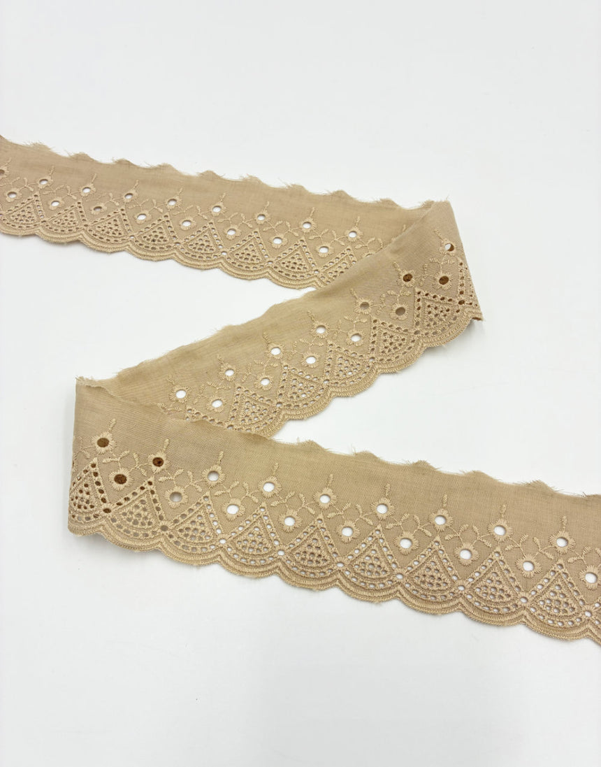 Waves Broderie Anglaise Lace Trim, 55mm