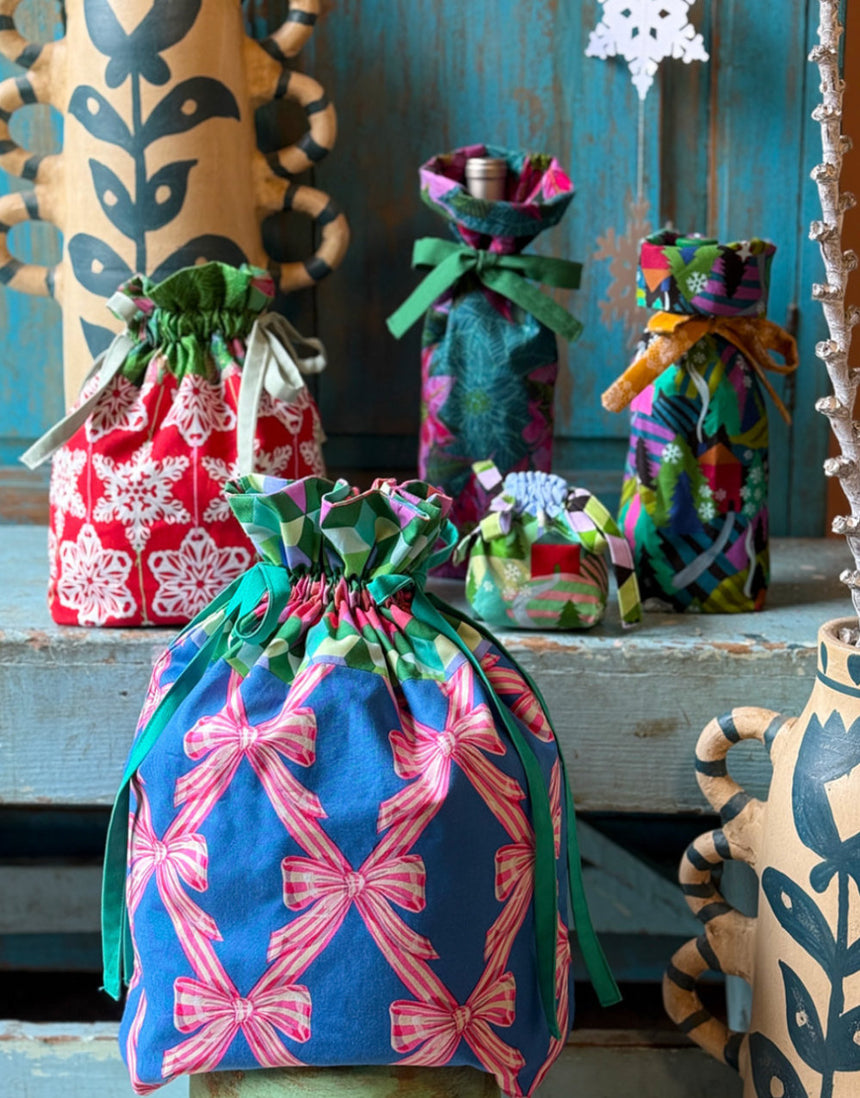 Lined Drawstring Bag Paper Sewing Pattern, Jeni Baker
