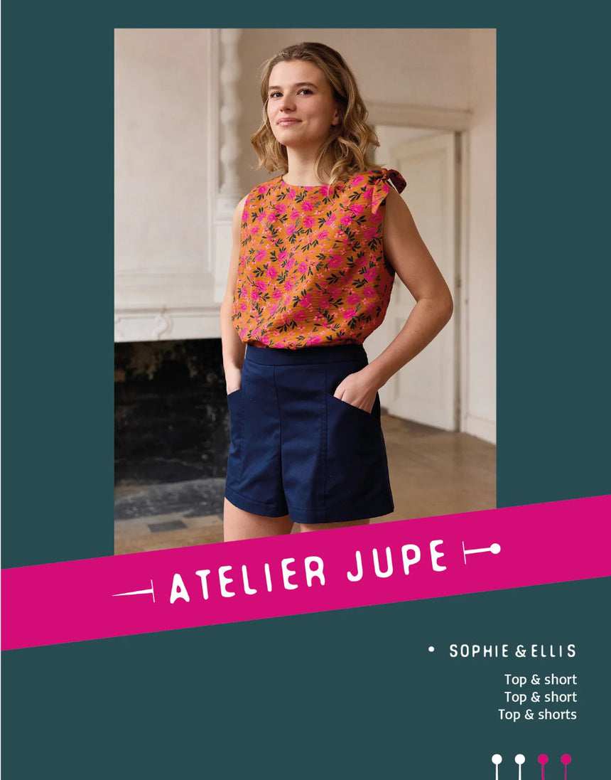 Sophie & Ellis Top and Shorts Paper Sewing Pattern, Atelier Jupe