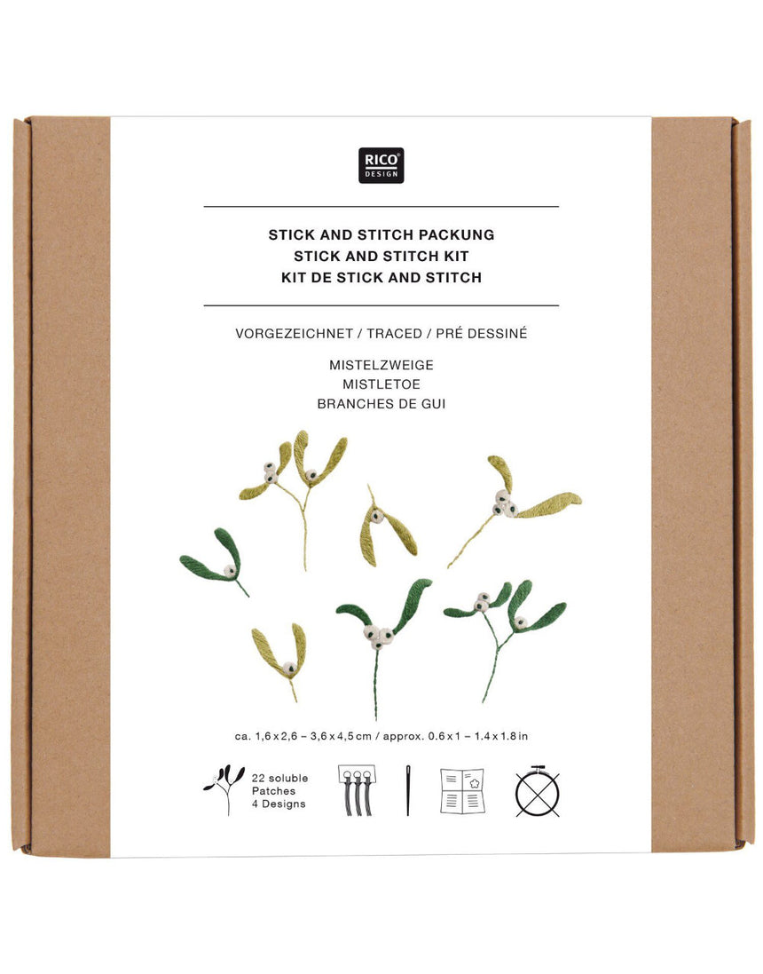 Mistletoe Stick and Stitch Embroidery Kit, Rico Design