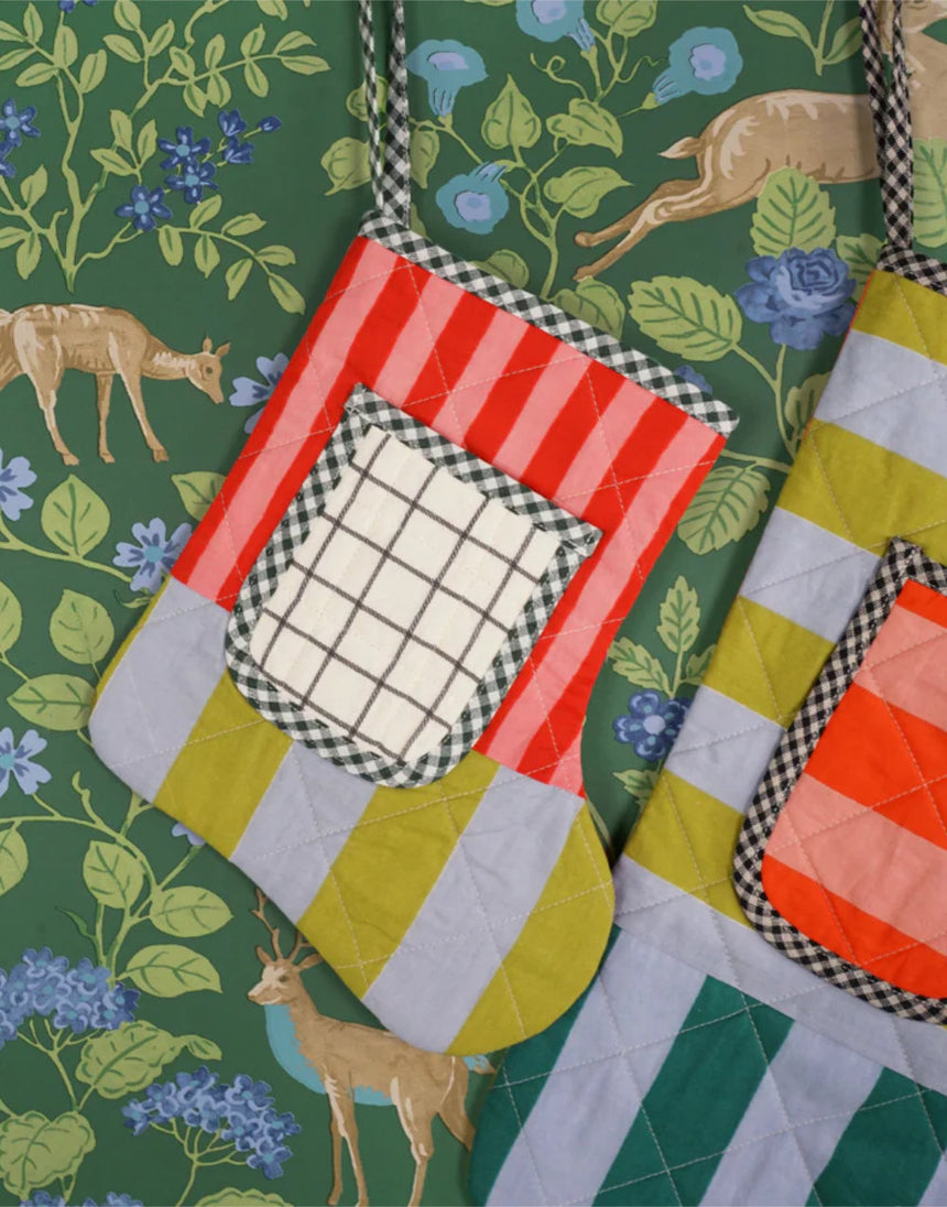 Quilted Pocket Stocking PDF Immediate Download Sewing Pattern, Matchy Matchy Sewing Club