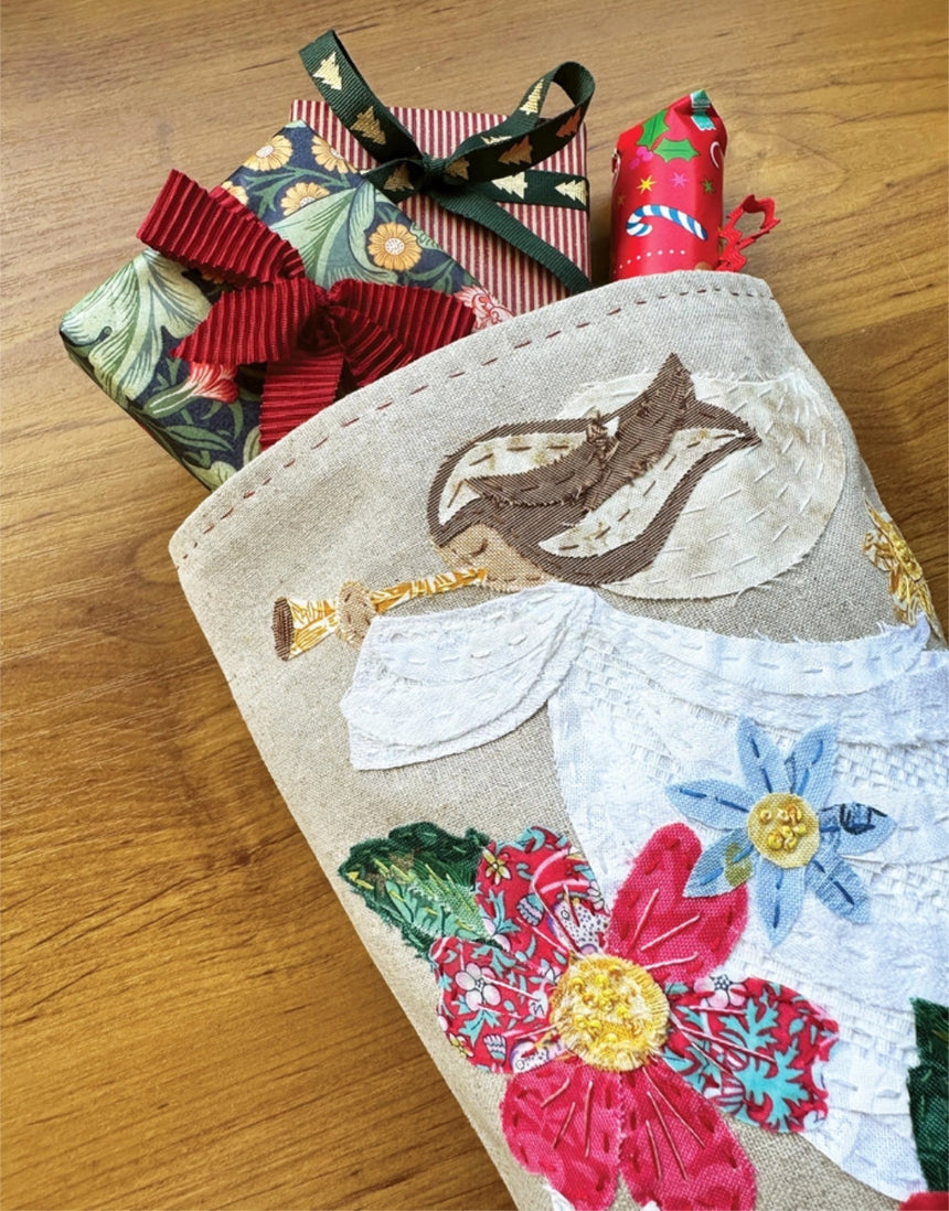 Christmas Stocking Slow Stitching Kit, Wattle & Loop
