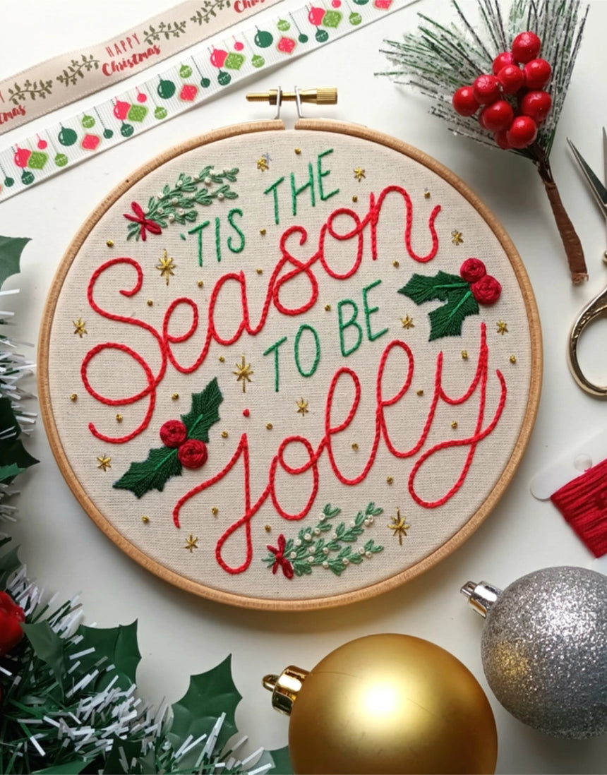 ‘Tis The Season Embroidery Kit, EmBeaRoidery