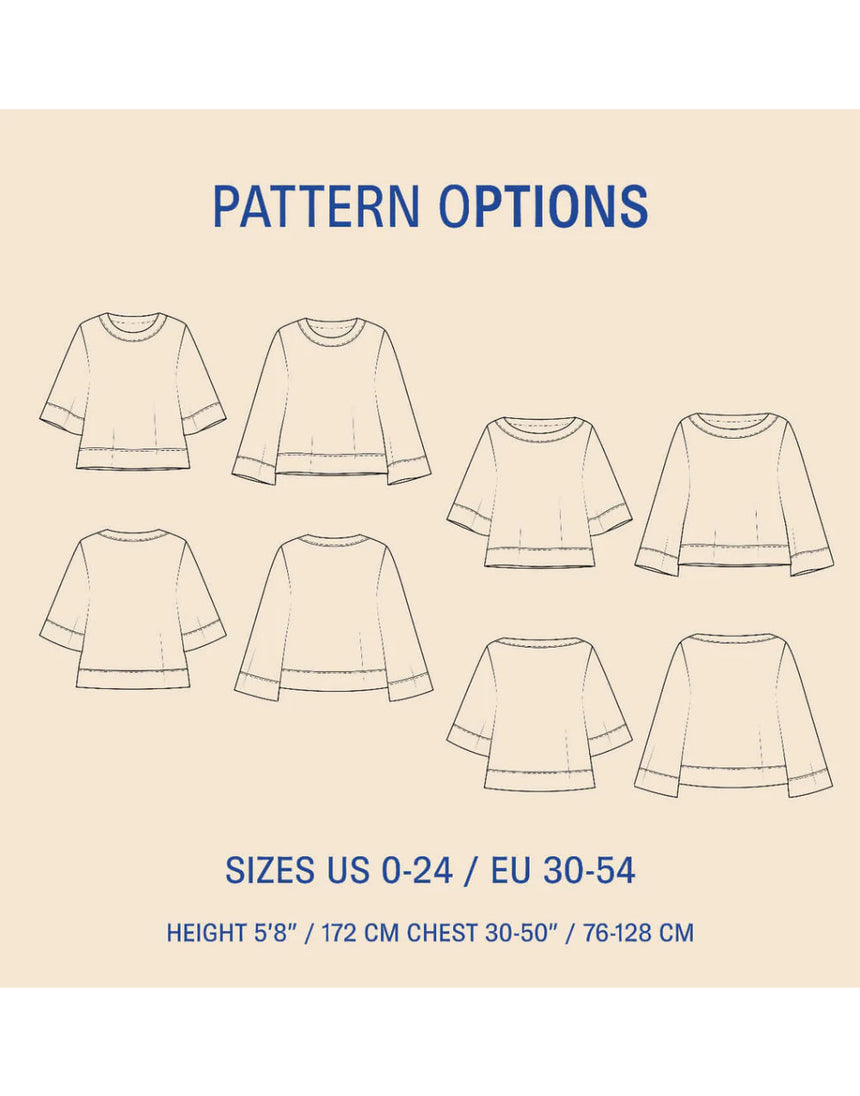 Silke Blouse Sewing Pattern, Wardrobe by Me