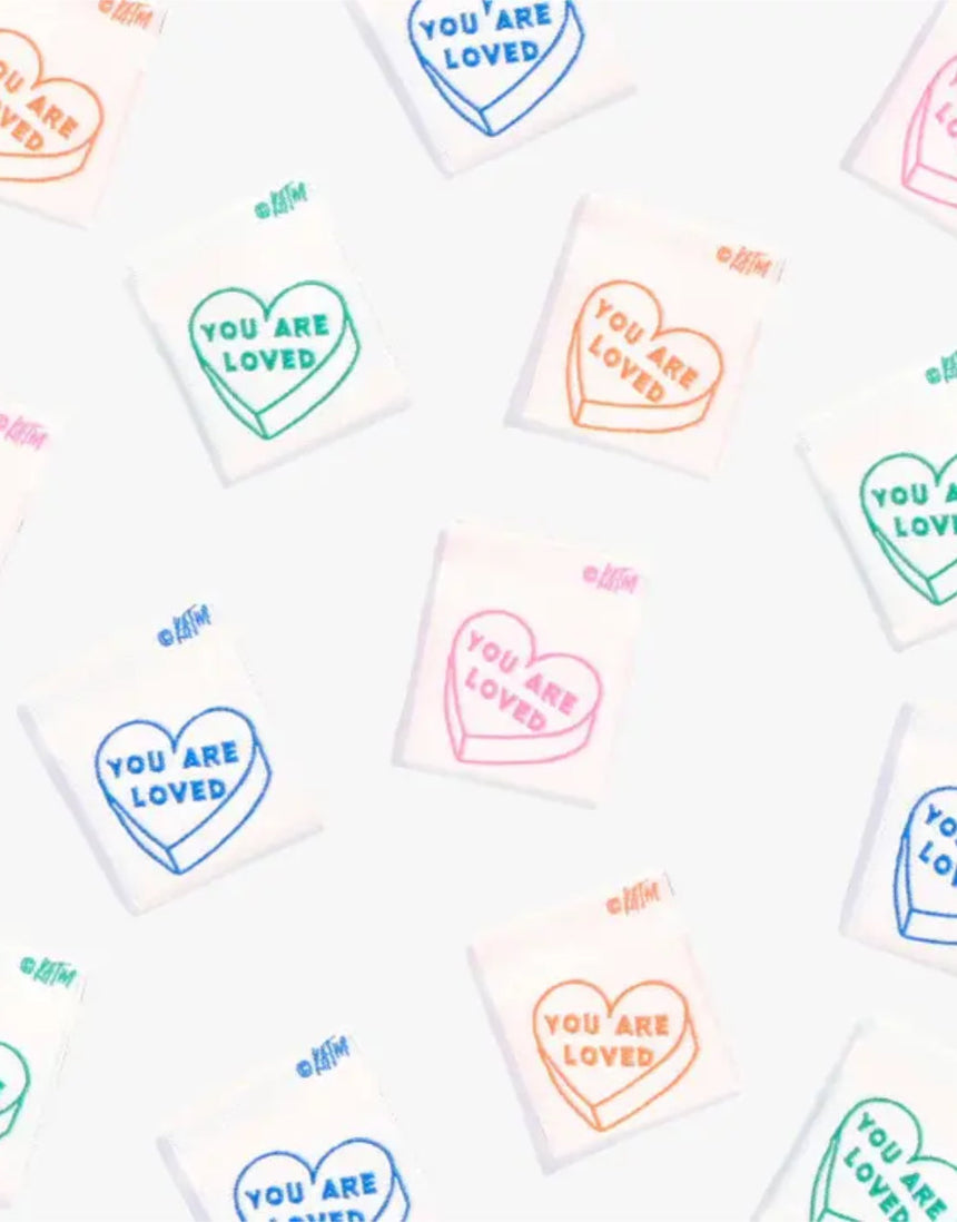 You Are Loved Woven Labels, pack of 6, Kylie and the Machine
