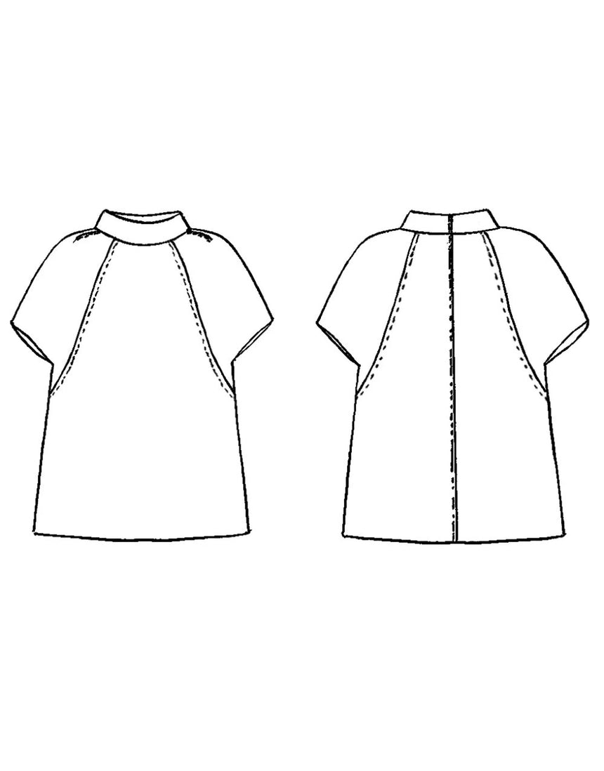 Zoey Slipover Paper Sewing Pattern, Tessuti