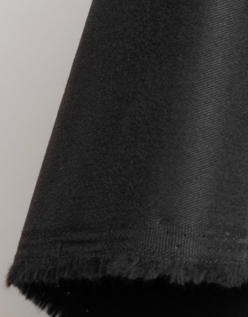 Black Light Cotton Gabardine Twill Fabric, Atelier Brunette