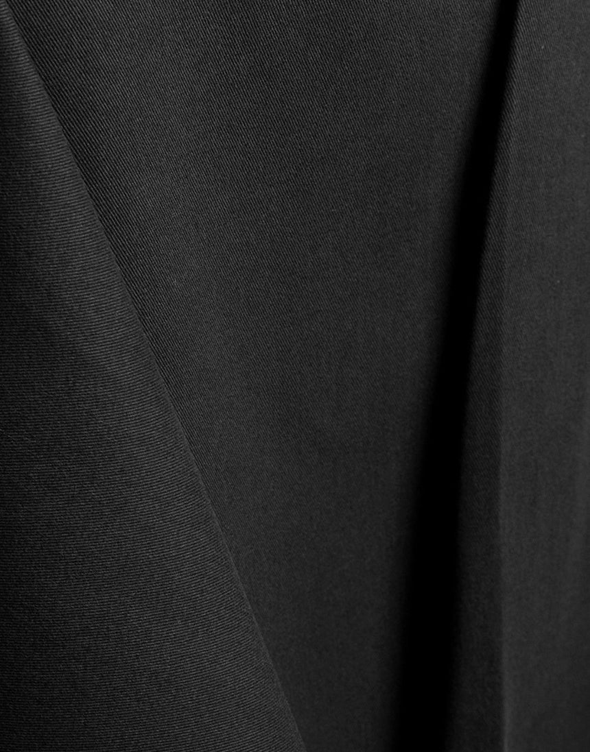 Black Light Cotton Gabardine Twill Fabric, Atelier Brunette