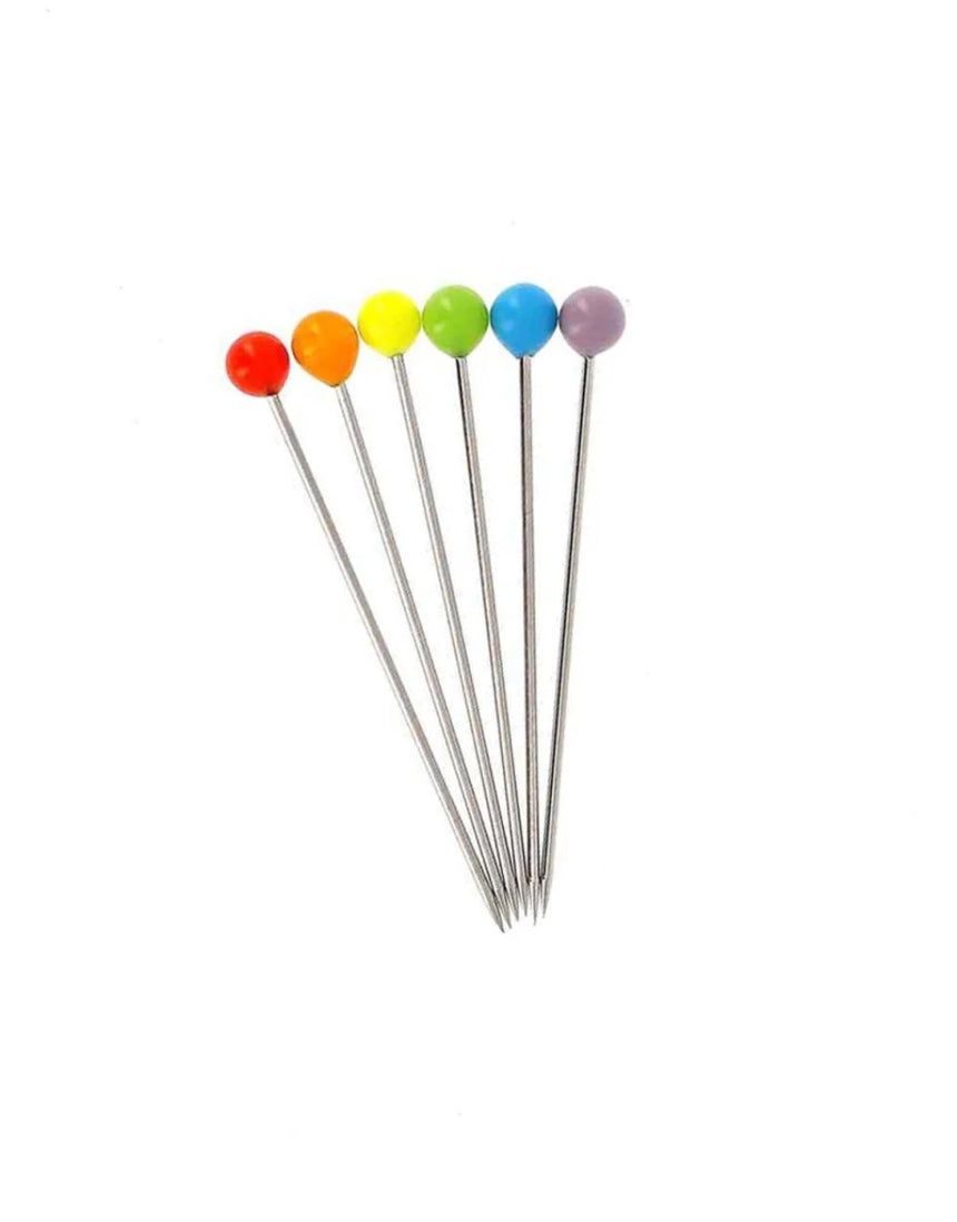 Bohin Murano Glass Headed Rainbow Pins