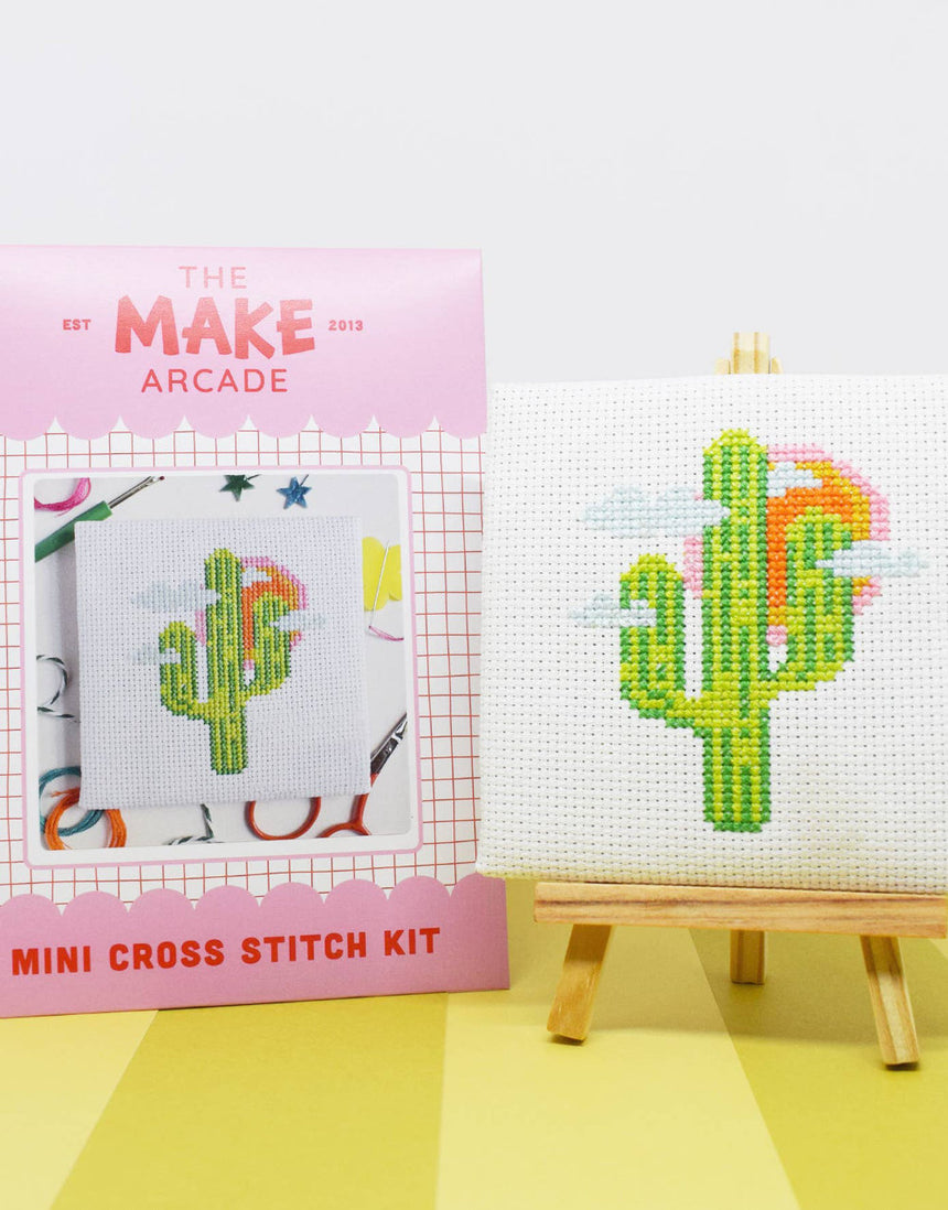 Cactus Mini Embroidery Kit, The Make Arcade
