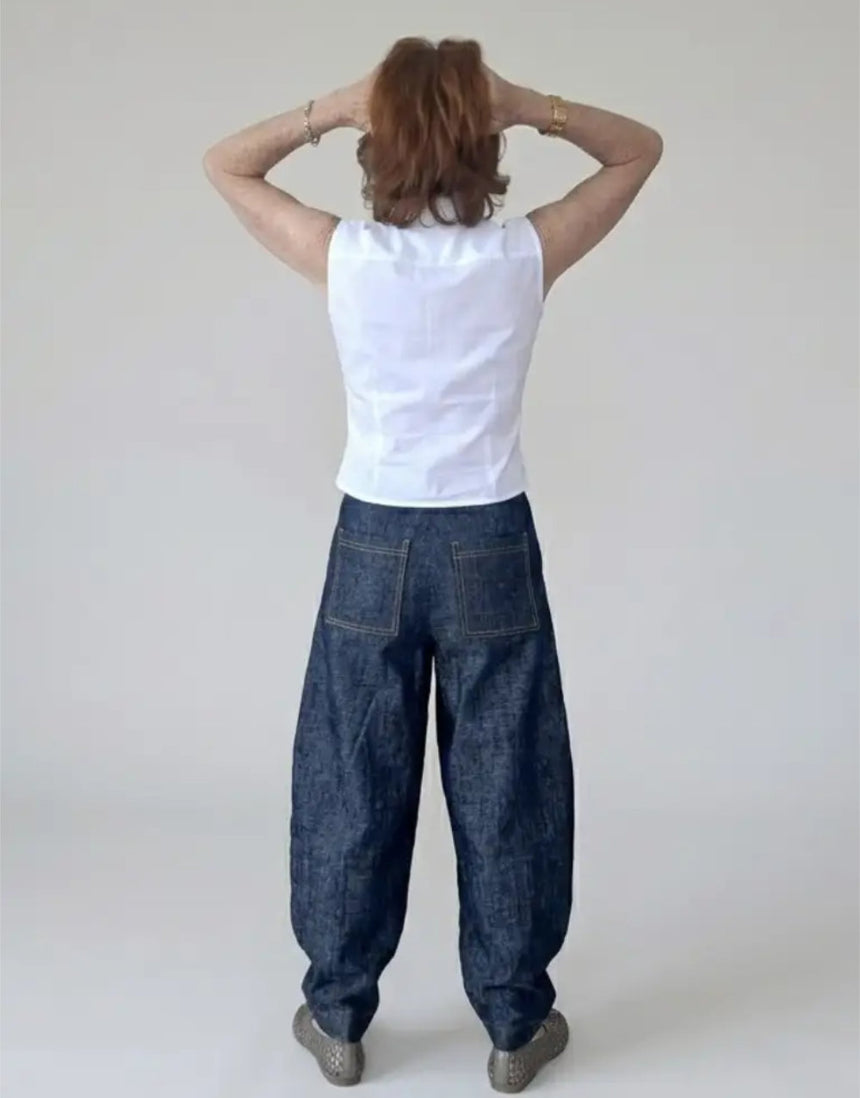 Slub Denim Paola Trouser Dressmaking Kit, Ciao Patterns