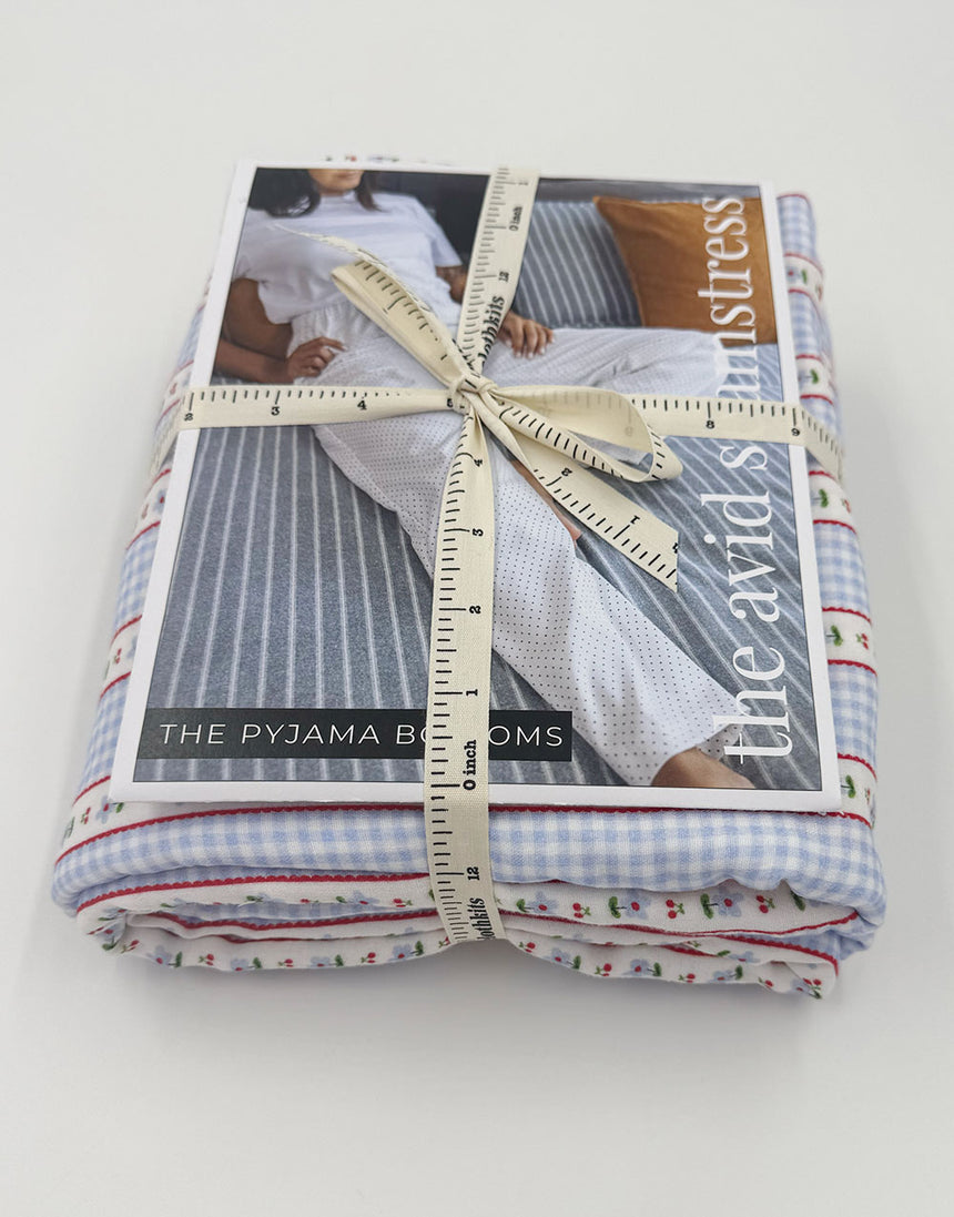 Gingham Pyjama Bottoms Complete Dressmaking Kit, The Avid Seamstress