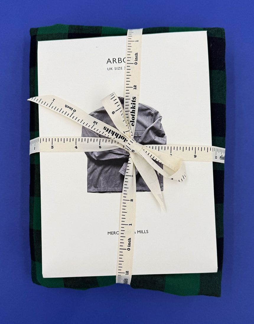 Brushed Cotton Check Arbor Workwear Shirt Jacket Unisex Dressmaking Kit, Merchant & Mills