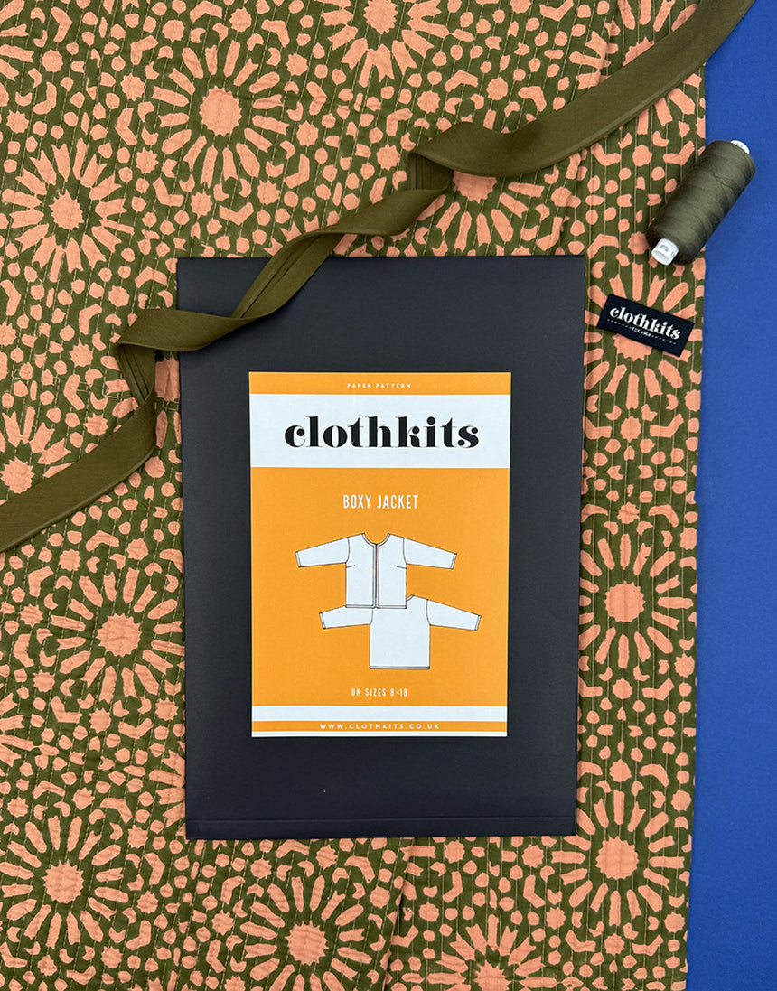 Clothkits® Boxy Jacket Kit - Quilted Bagru Block Print