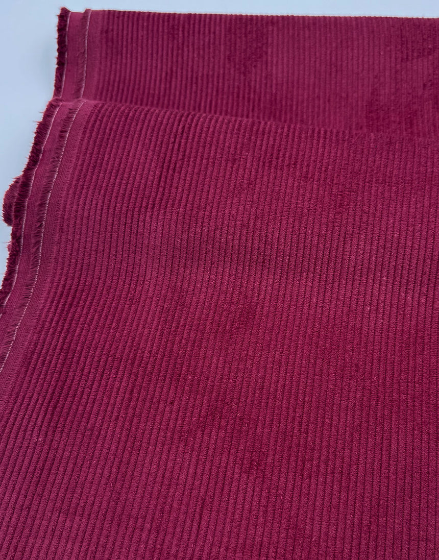 Burgundy 8 Wale Cotton Corduroy Fabric