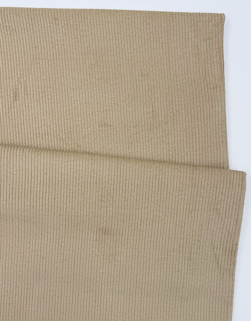 Oatmeal 8 Wale Cotton Corduroy Fabric