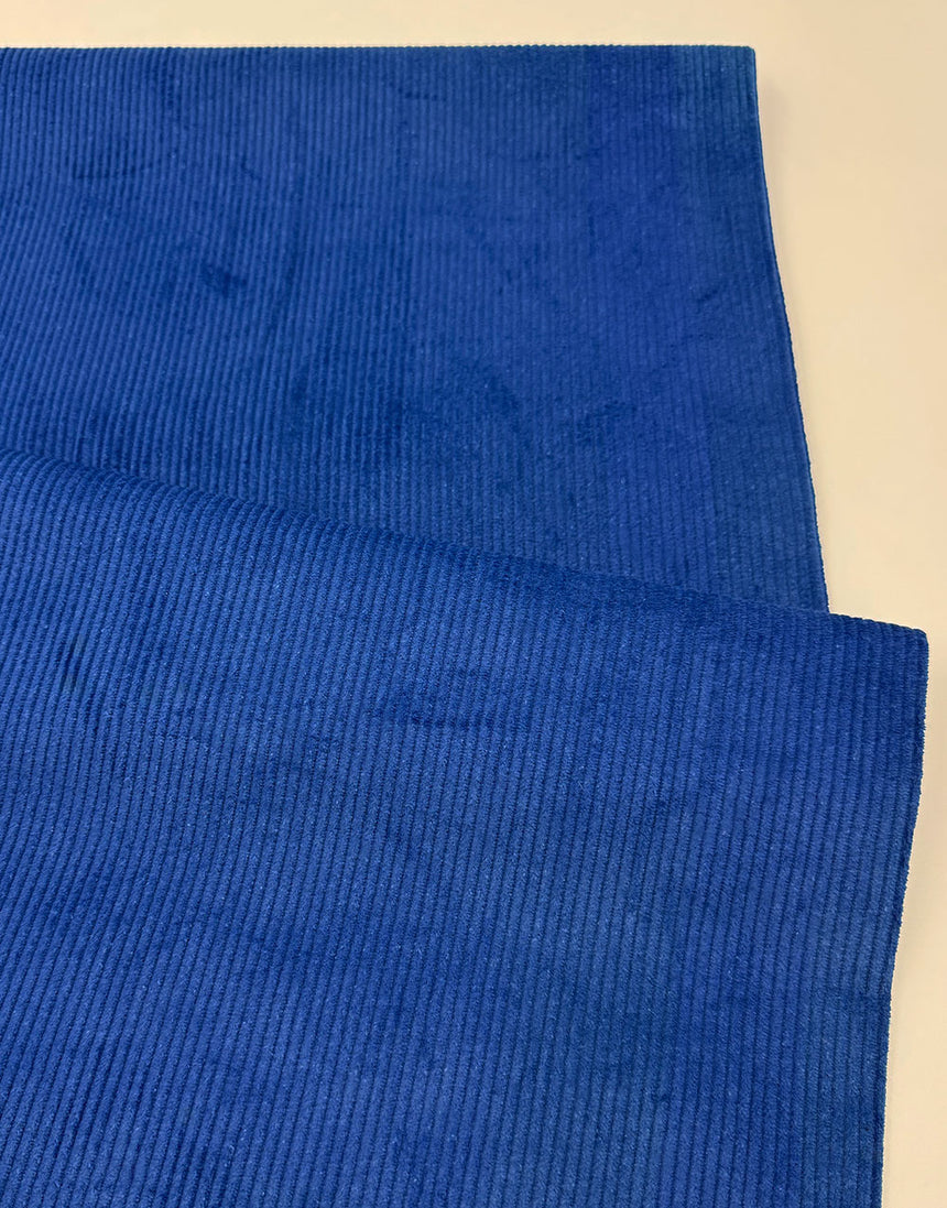 Royal Blue 8 Wale Cotton Corduroy Fabric