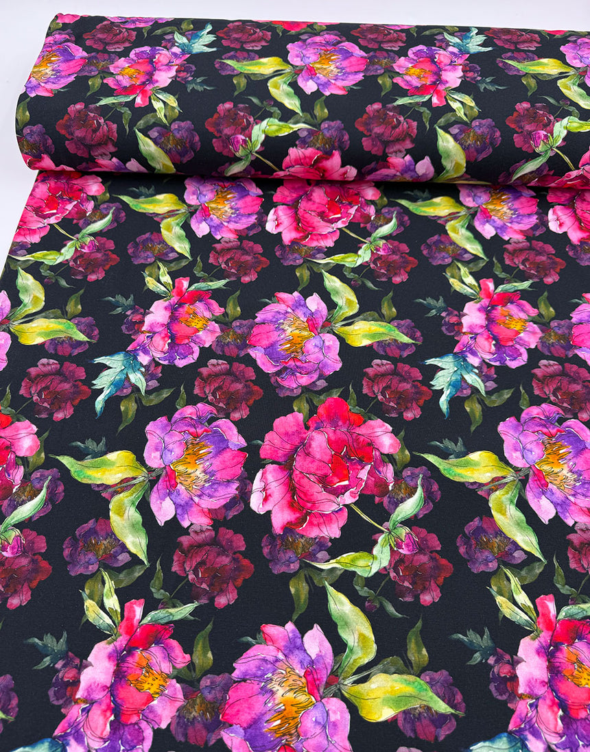 Berry Blossom Dream Cotton Jersey Fabric