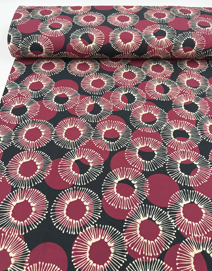 Orbit Bloom Cotton Jersey Fabric