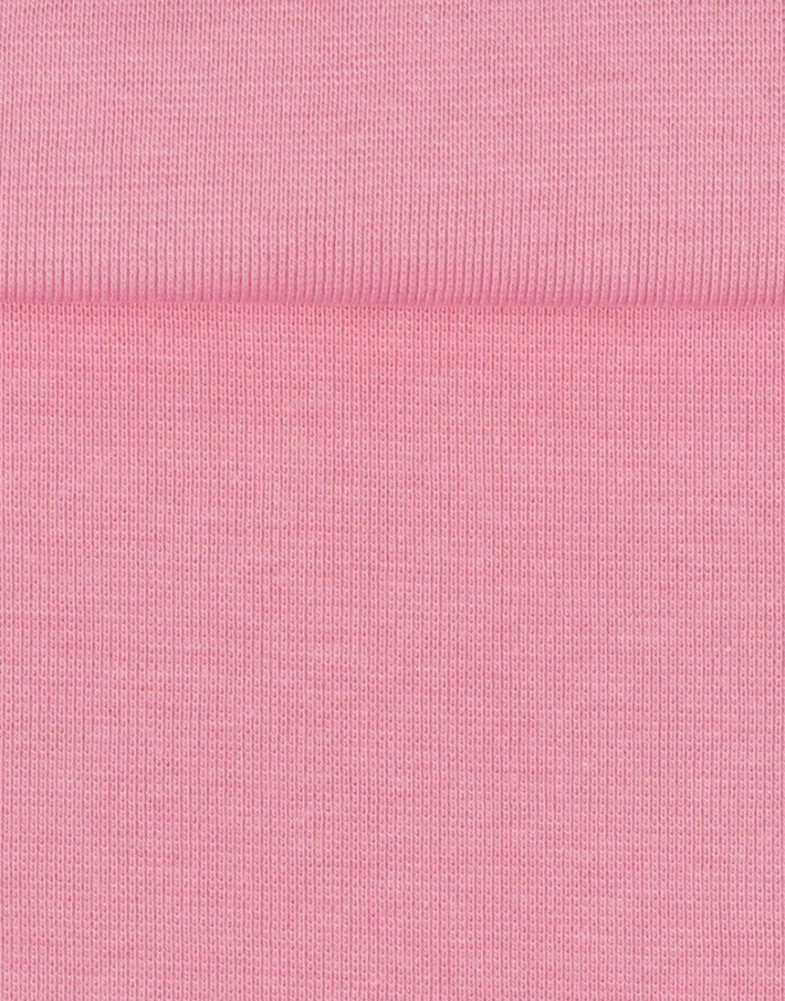 Soft Pink Tubular Jersey Rib Knit Fabric