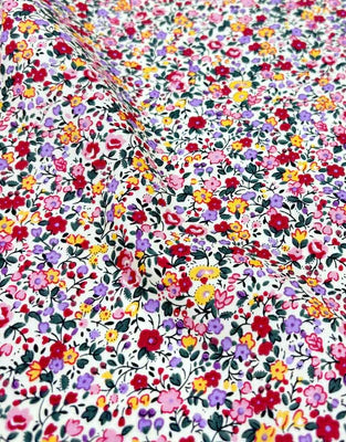 Remnant 3.3m - Amelie Ditsy Floral Printed Cotton Poplin Fabric