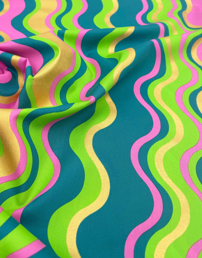 Psychedelic Flow Cotton Poplin Fabric