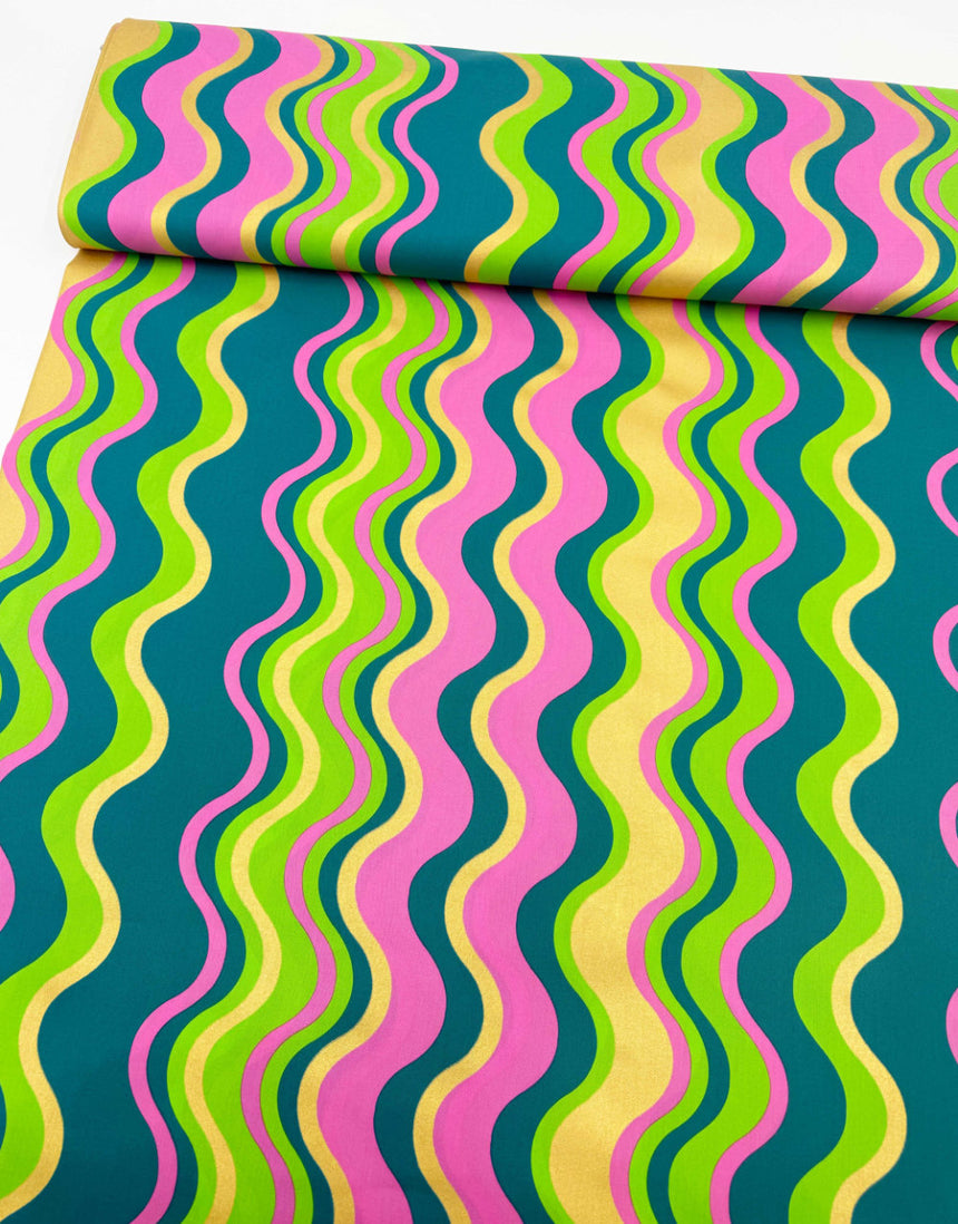 Psychedelic Flow Cotton Poplin Fabric