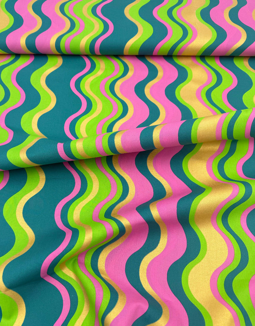 Psychedelic Flow Cotton Poplin Fabric