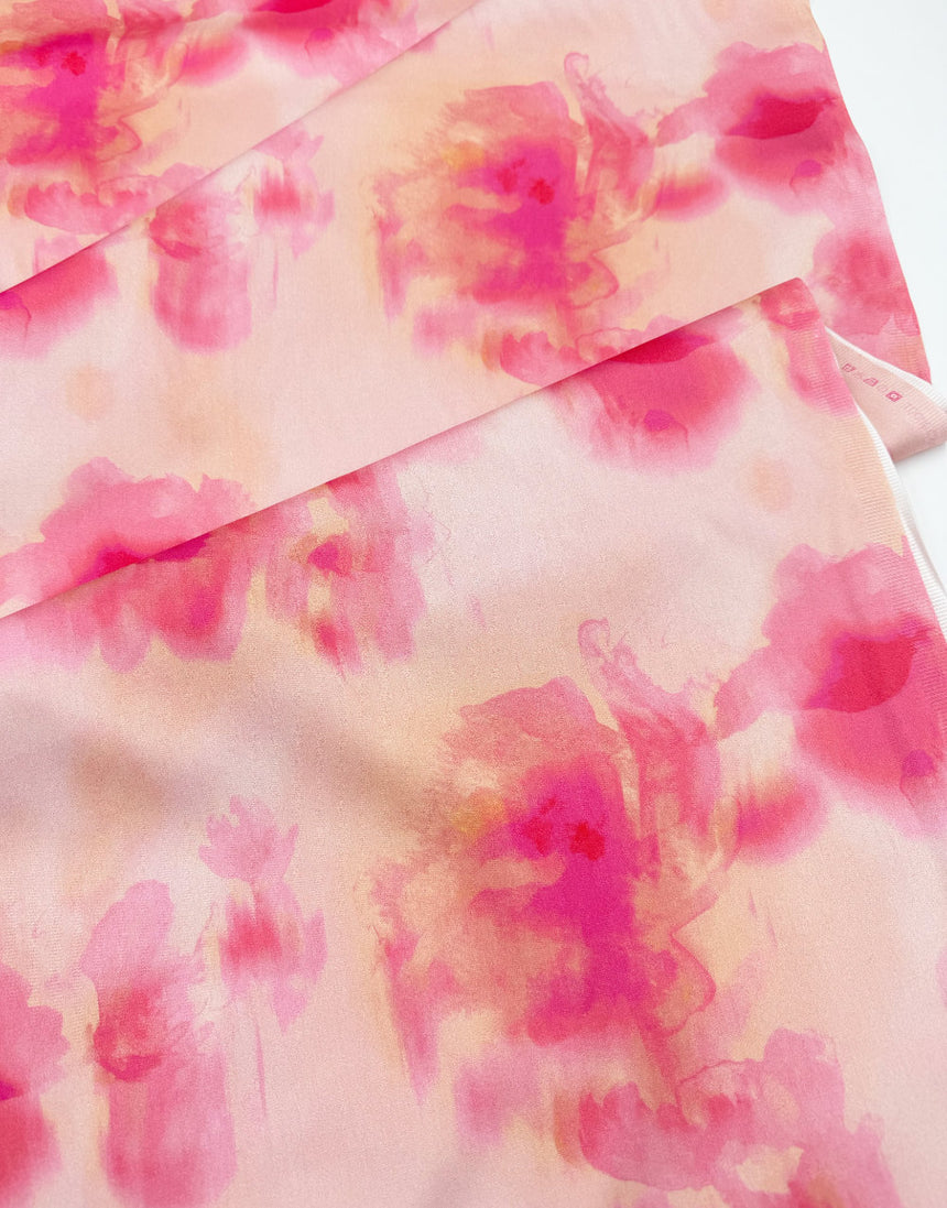 Rosé Drift Cotton Sateen Fabric
