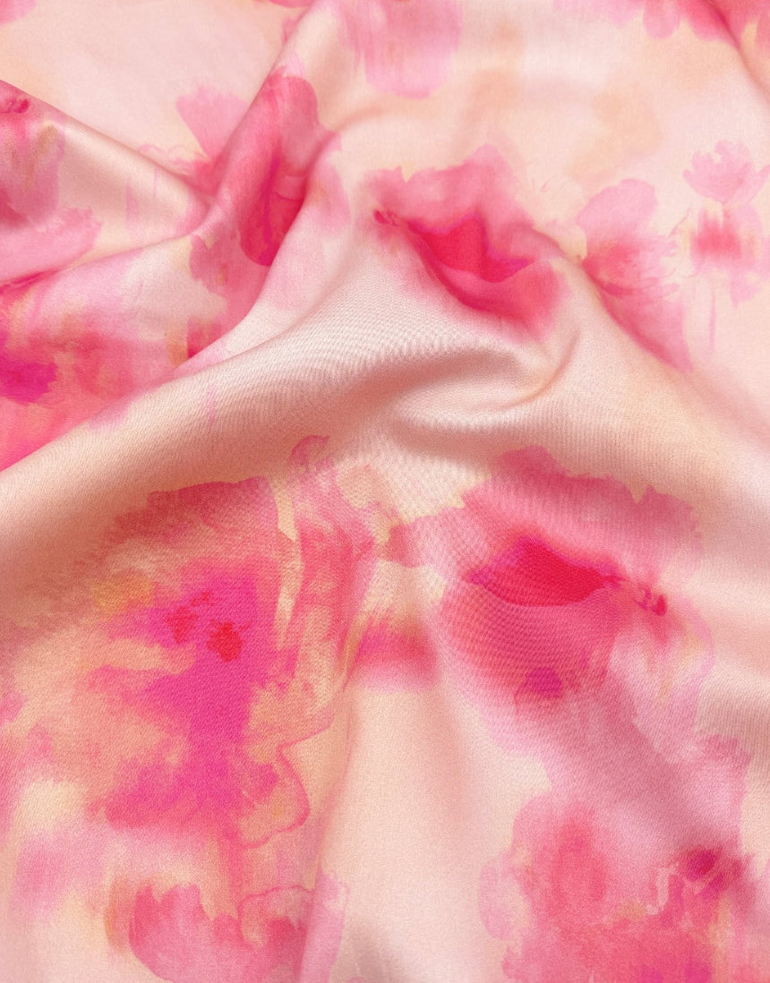 Rosé Drift Cotton Sateen Fabric