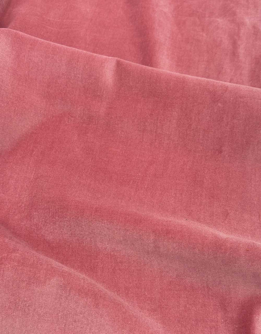 Remnant 1.9m - Dusty Pink Cotton Velvet Fabric