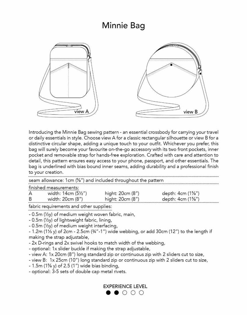 Minnie Bag Sewing Pattern - Dhurata Davies Minnie Bag Sewing Pattern - Dhurata Davies