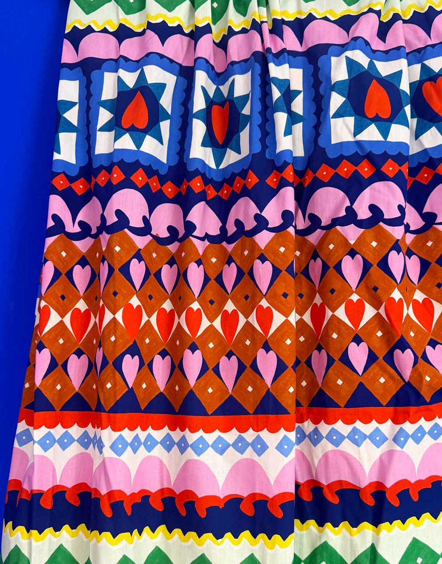 Love Heart Diamonds Cotton Poplin Fabric, Doops Designs