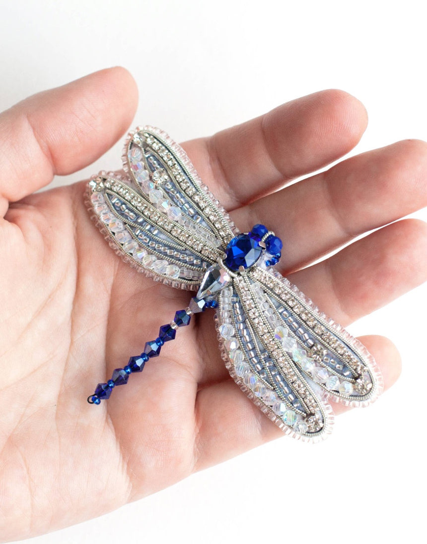 Dragonfly Beaded Embroidery Brooch Kit
