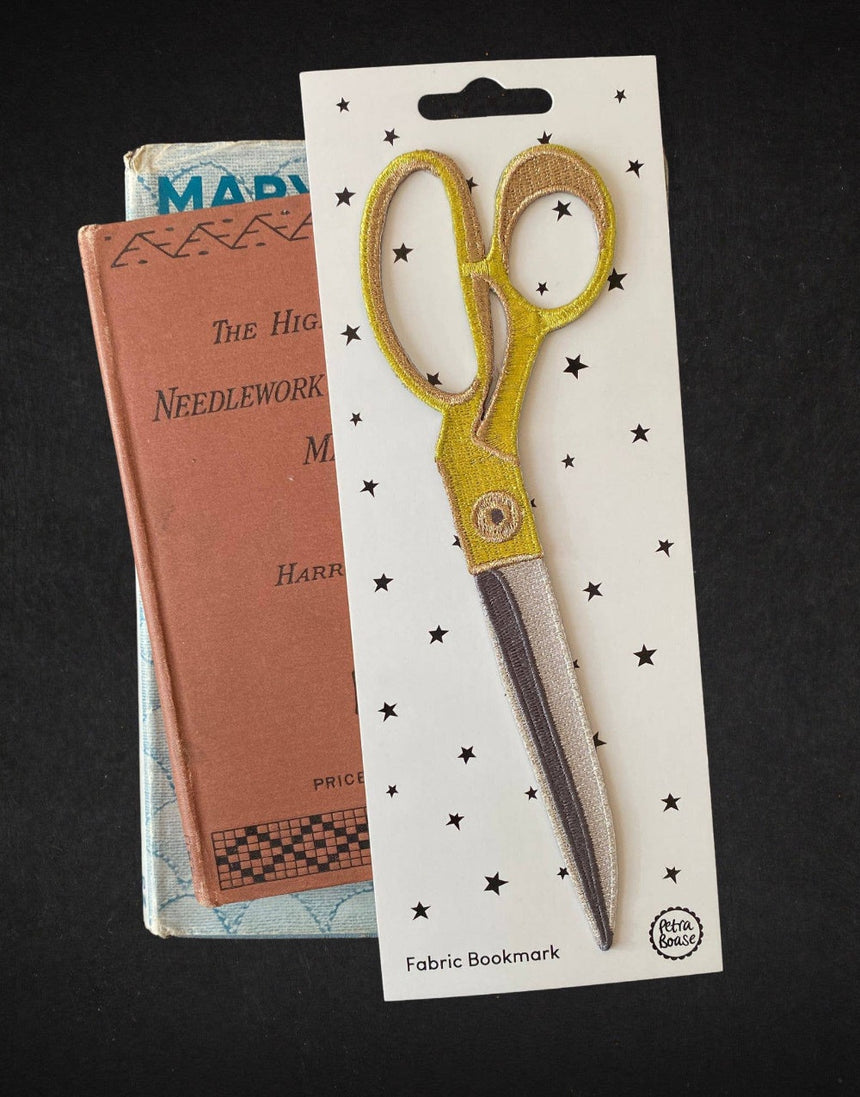 Dressmaking Scissors Embroidered Bookmark, Petra Boase