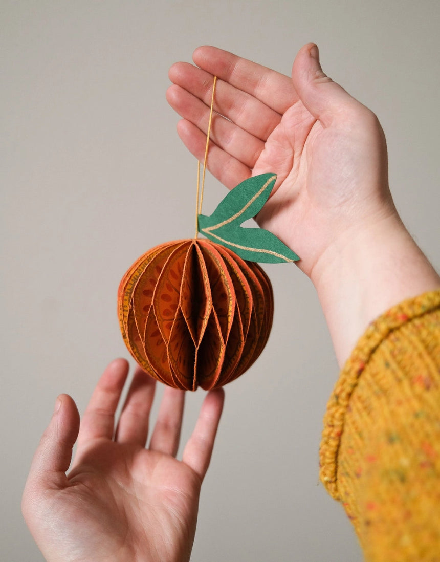 Orange Honeycomb Decoration, East End Press