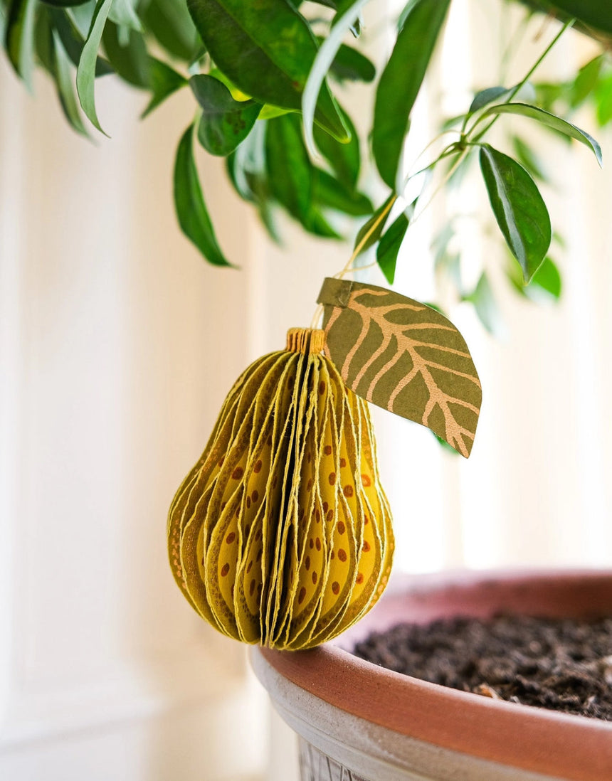 Pear Honeycomb Decoration, East End Press