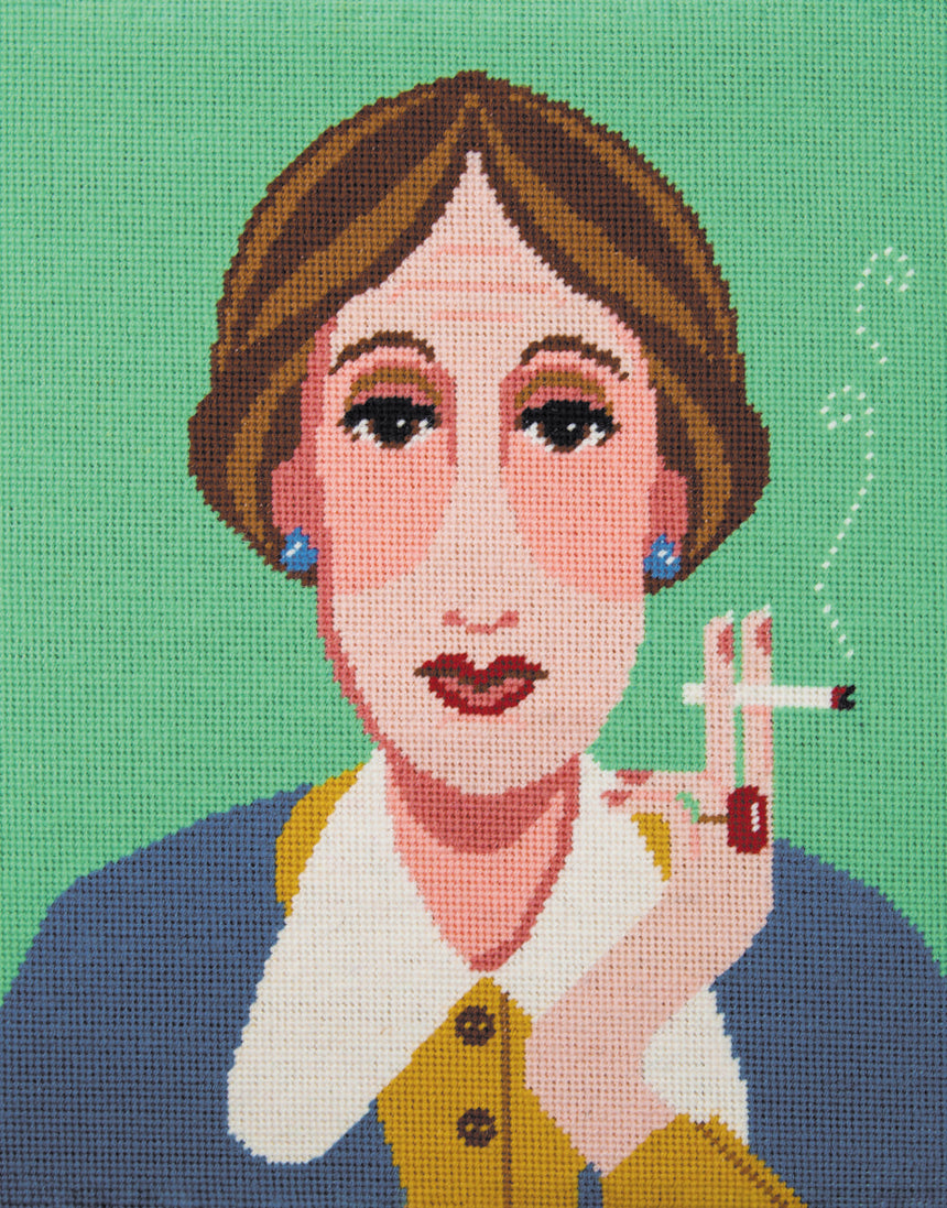 Virginia Woolf Tapestry Printed Canvas Kit, Emily Peacock