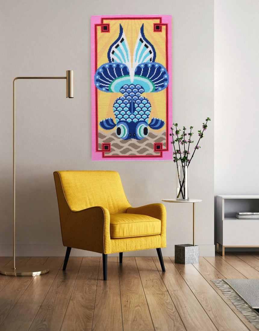 Tricia the Fish Giant Wall Hanging Counted Cross Stitch Kit, Emily Peacock