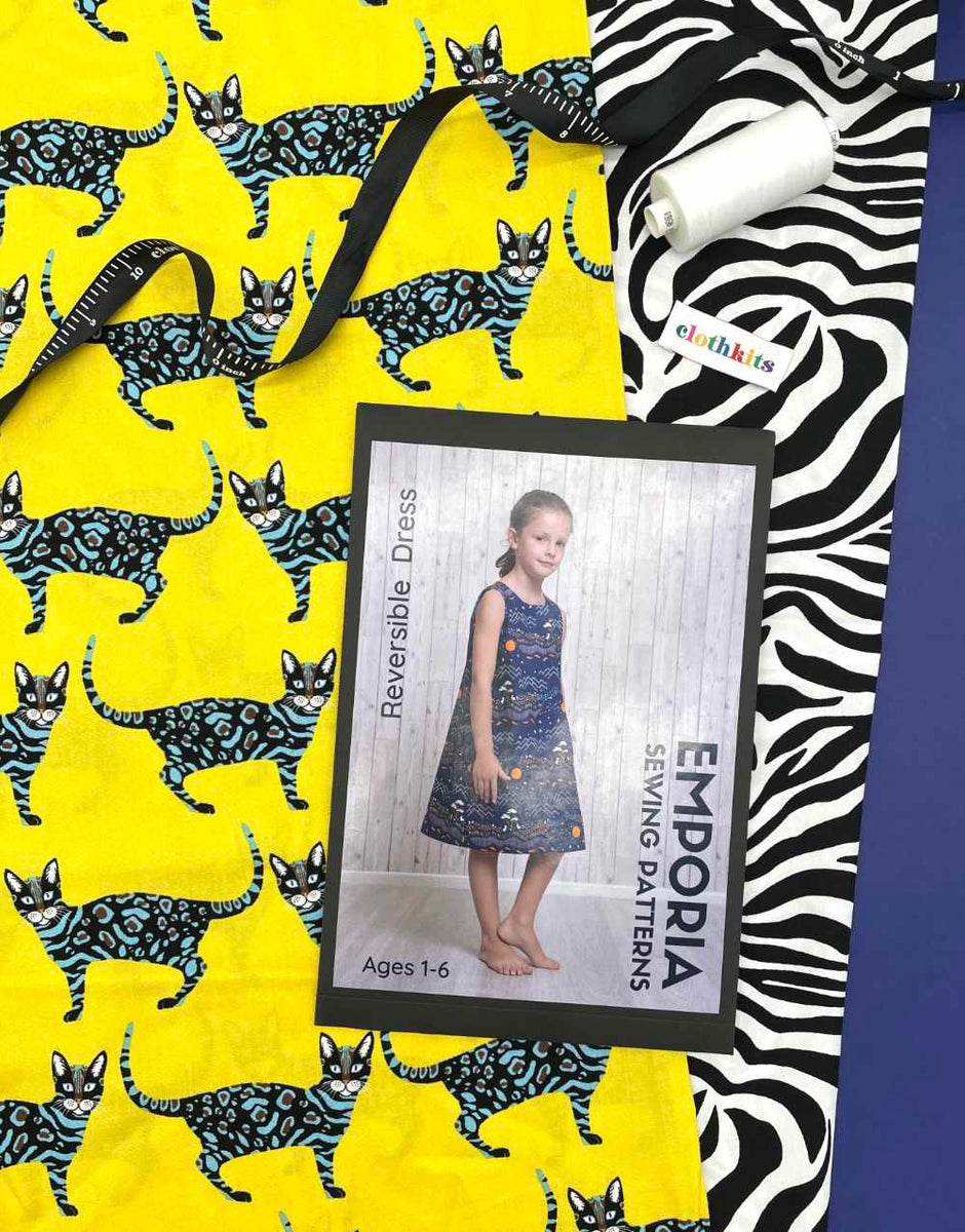 Girl's Reversible Dress Complete Dressmaking Kit, Emporia Patterns