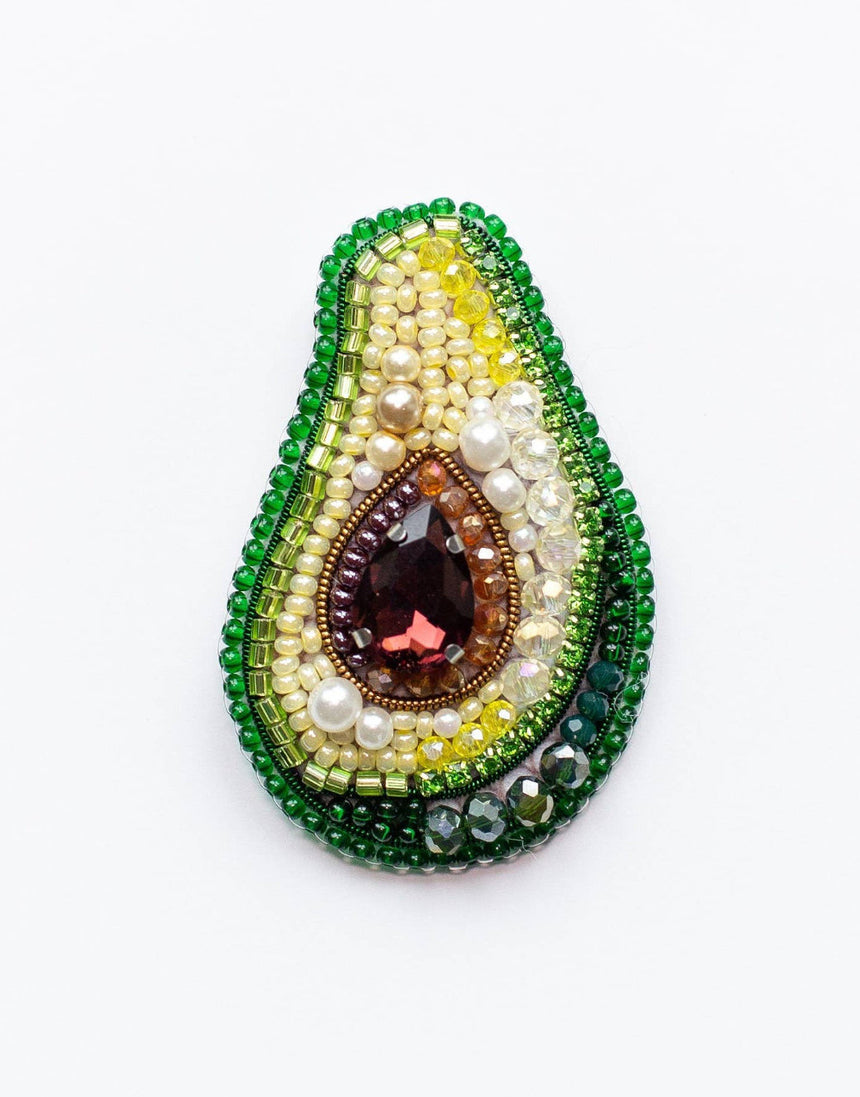Fruit Beaded Embroidery Brooch Kit, Set of 4