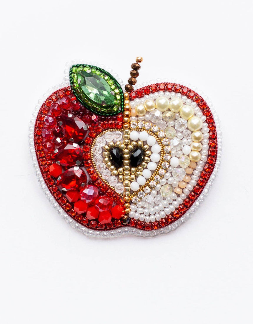 Fruit Beaded Embroidery Brooch Kit, Set of 4