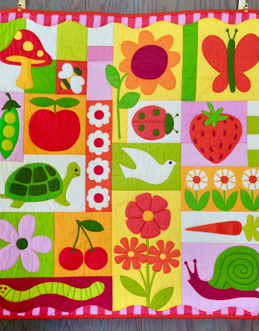 Pink/Green Garden Charms Quilt Kit, With Love by Kristy