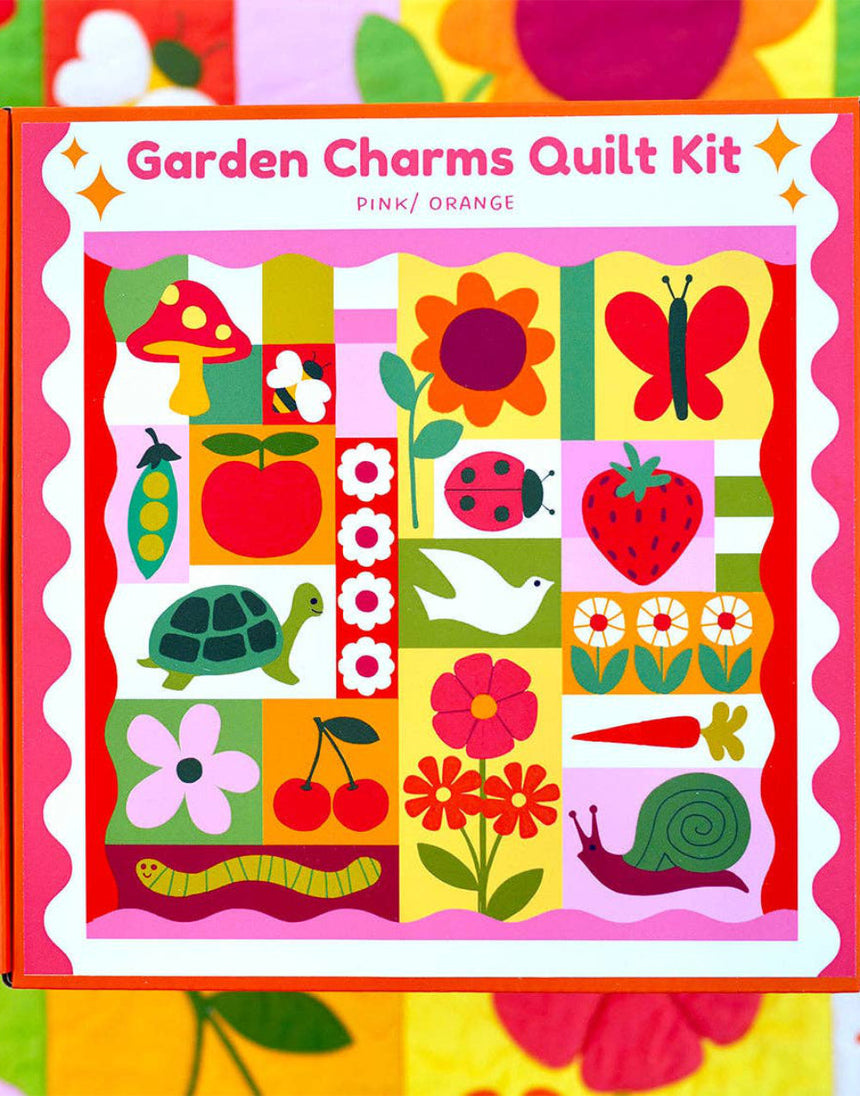 Pink/Green Garden Charms Quilt Kit, With Love by Kristy