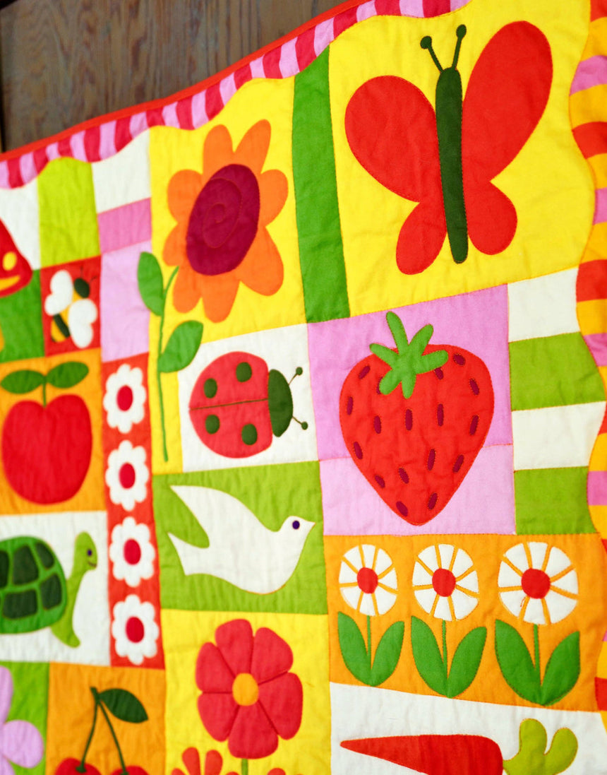 Pink/Green Garden Charms Quilt Kit, With Love by Kristy